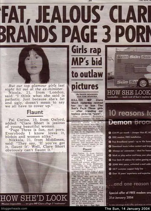 The Sun, 14 Jan 2004 - 1 of 3